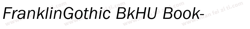 FranklinGothic BkHU Book字体转换